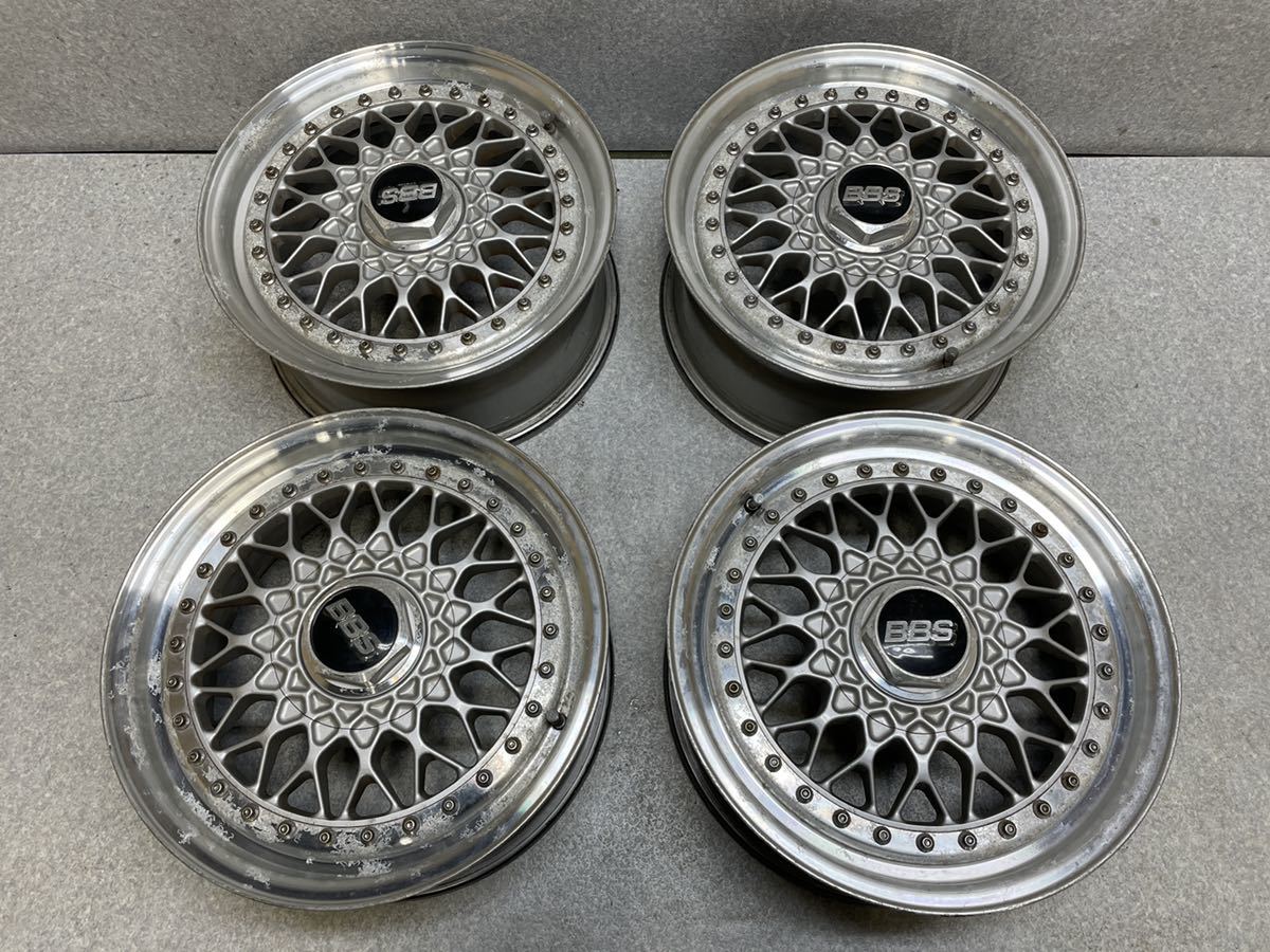 BBS RS041 GERMANY 15インチ 15x6.5J ET36 114.3/4H 中古4本 3ピース