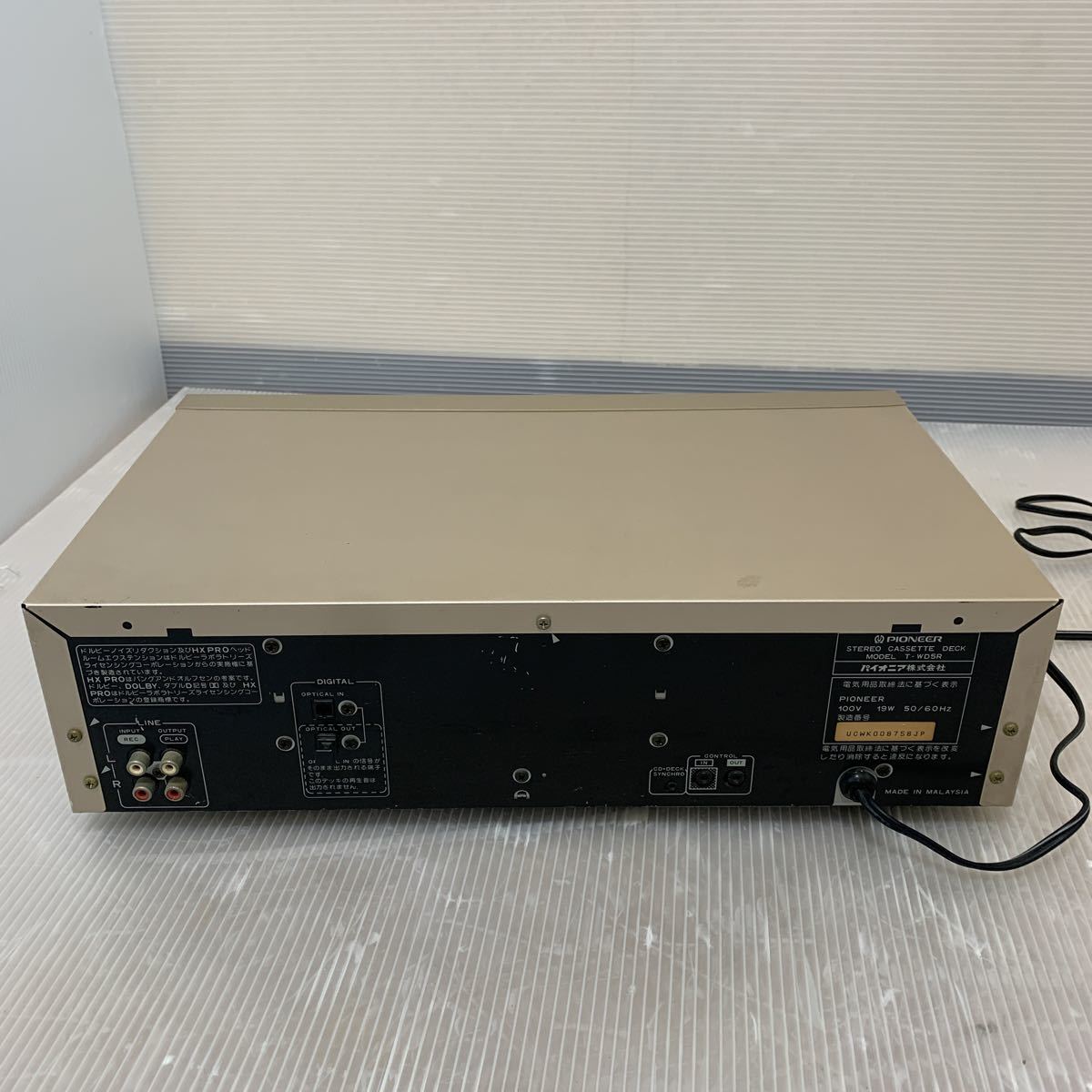 Pioneer T-WD5R ダブルカセットデッキ 通電確認済み パイオニア