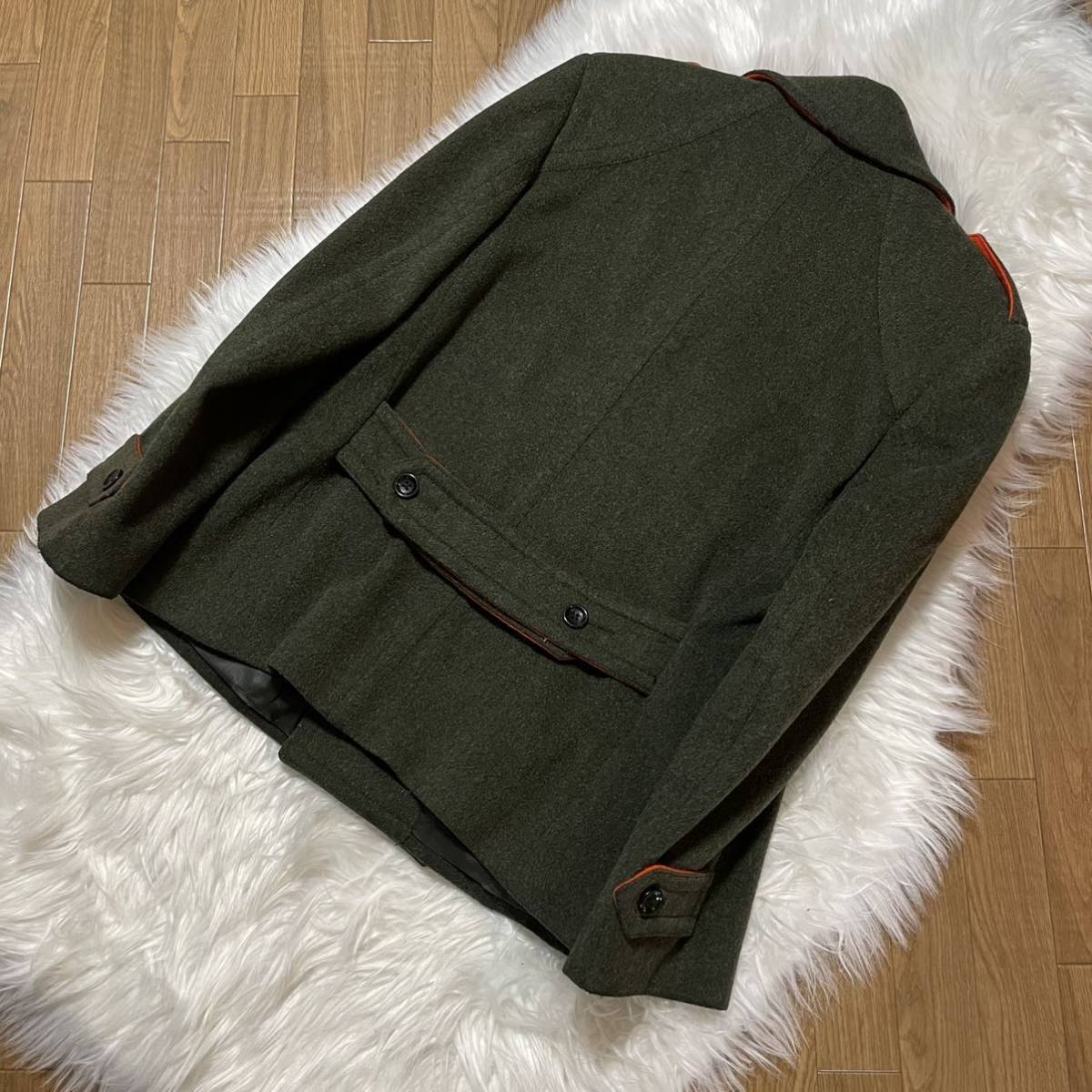 本物 名作 ドルチェ&ガッバーナ 配色切替 Wジャケット Pコート 44