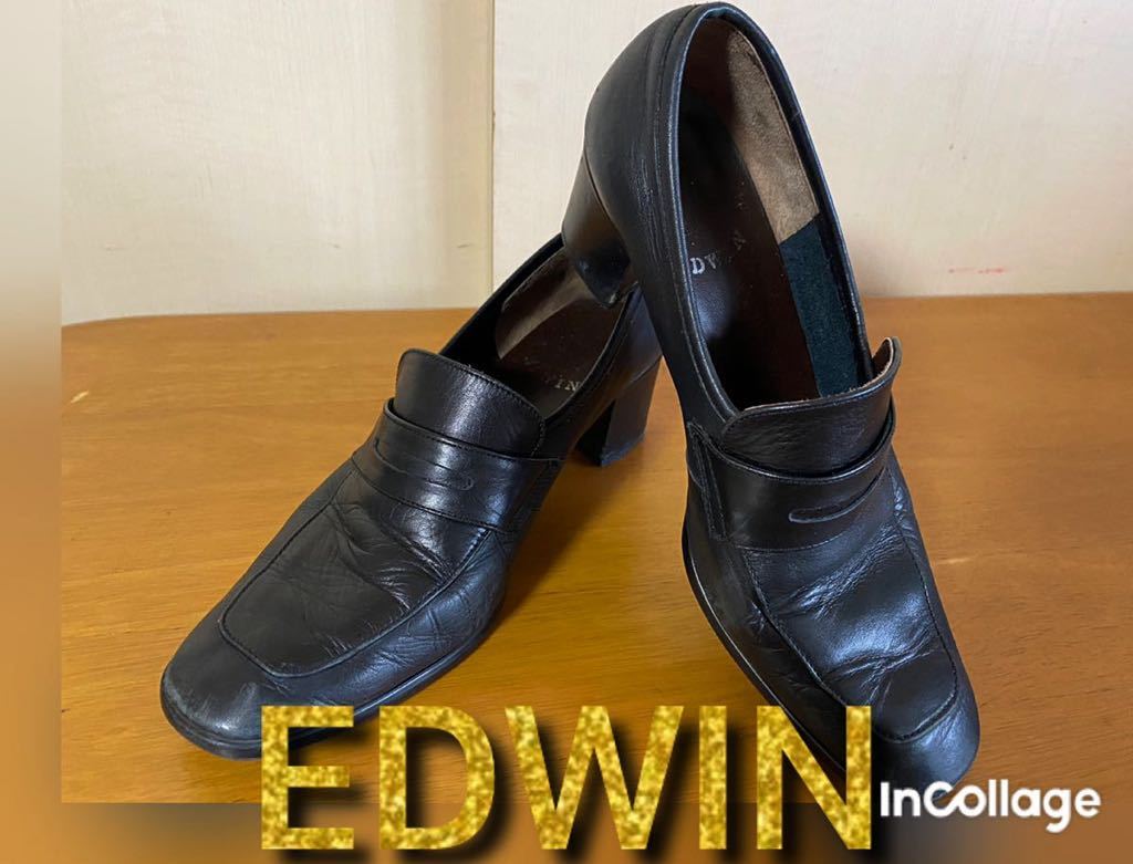 靴 Edwin サムシング ローファー パンプス 24 5cm 黒 エドウィン Something レディース シューズ 女性用 売買されたオークション情報 Yahooの商品情報をアーカイブ公開 オークファン Aucfan Com