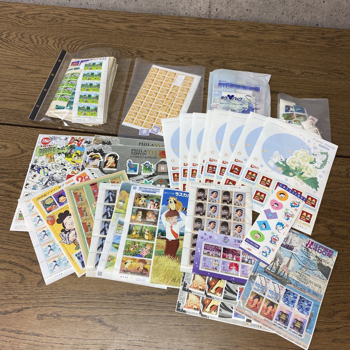 普通切手 昭和透かし無し 中宮寺菩薩像50.00円 小型シート＊1シート 美
