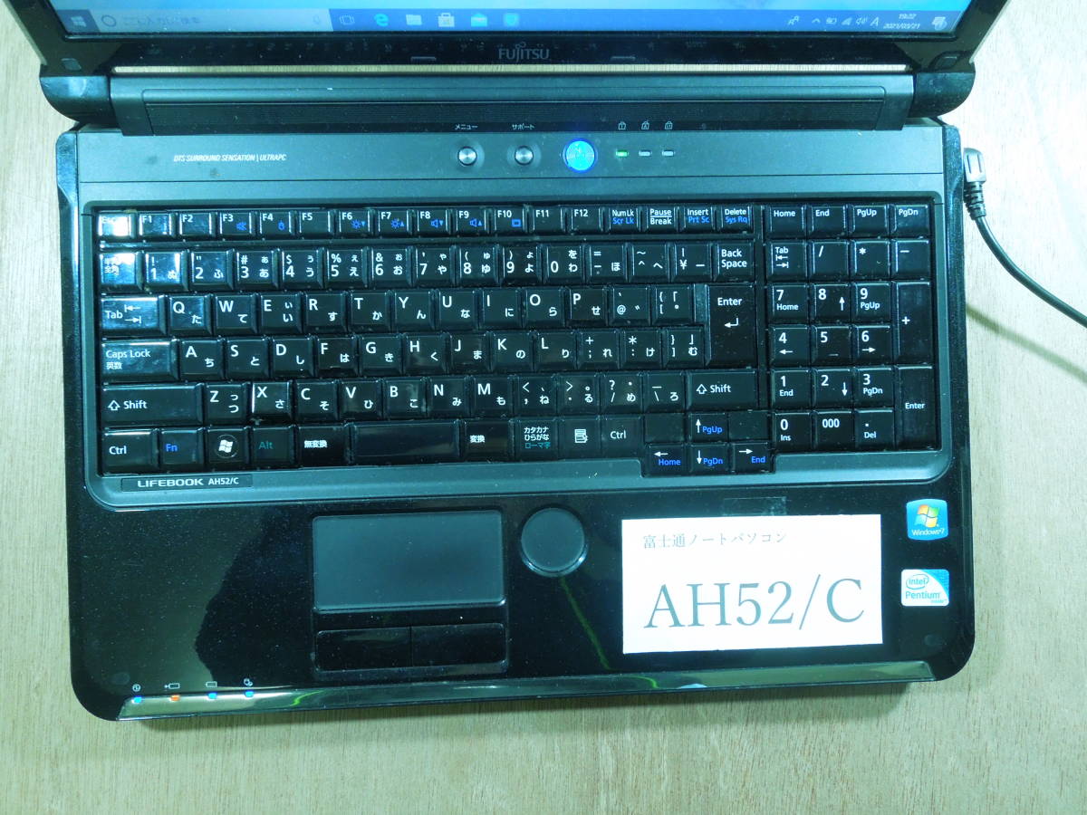ノートpc 富士通 AH52⁄C 4GB RW 無線WIFI Windows10の通販 by