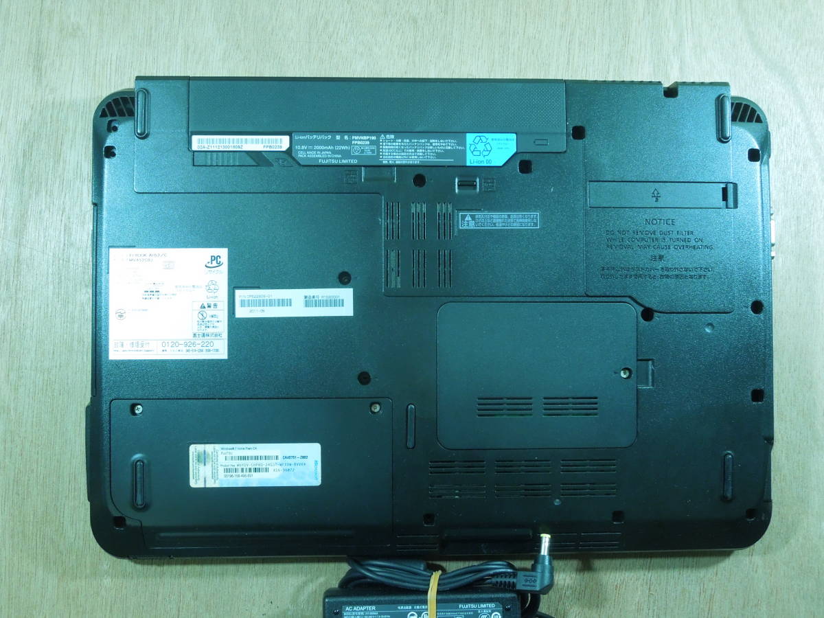 ノートpc 富士通 AH52⁄C 4GB RW 無線WIFI Windows10の通販 by