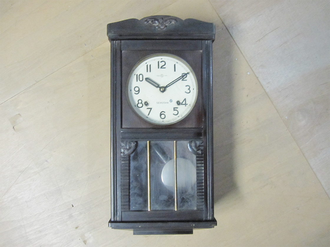 英計舎 ボンボン時計 振り子時計 柱時計 昭和レトロ 三工舎 ボンボン