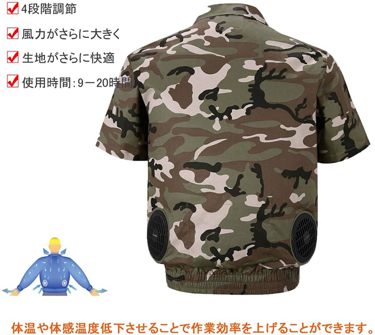 空調服 空調作業服 空調ベスト ベスト フルセット バッテリーセット ファン 作業 種類18：LL&frasl;チャコール 空調服(R)ポリエステル製長袖ワーク 半袖 ブルゾン バッテリー セット 服のみ 長袖ブルゾンセットの通販｜作業着
