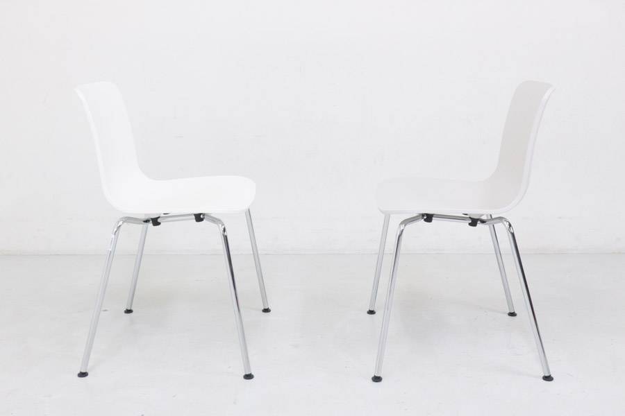 2脚セットVitra ヴィトラ HALTube スタッキングチェア ホワイト