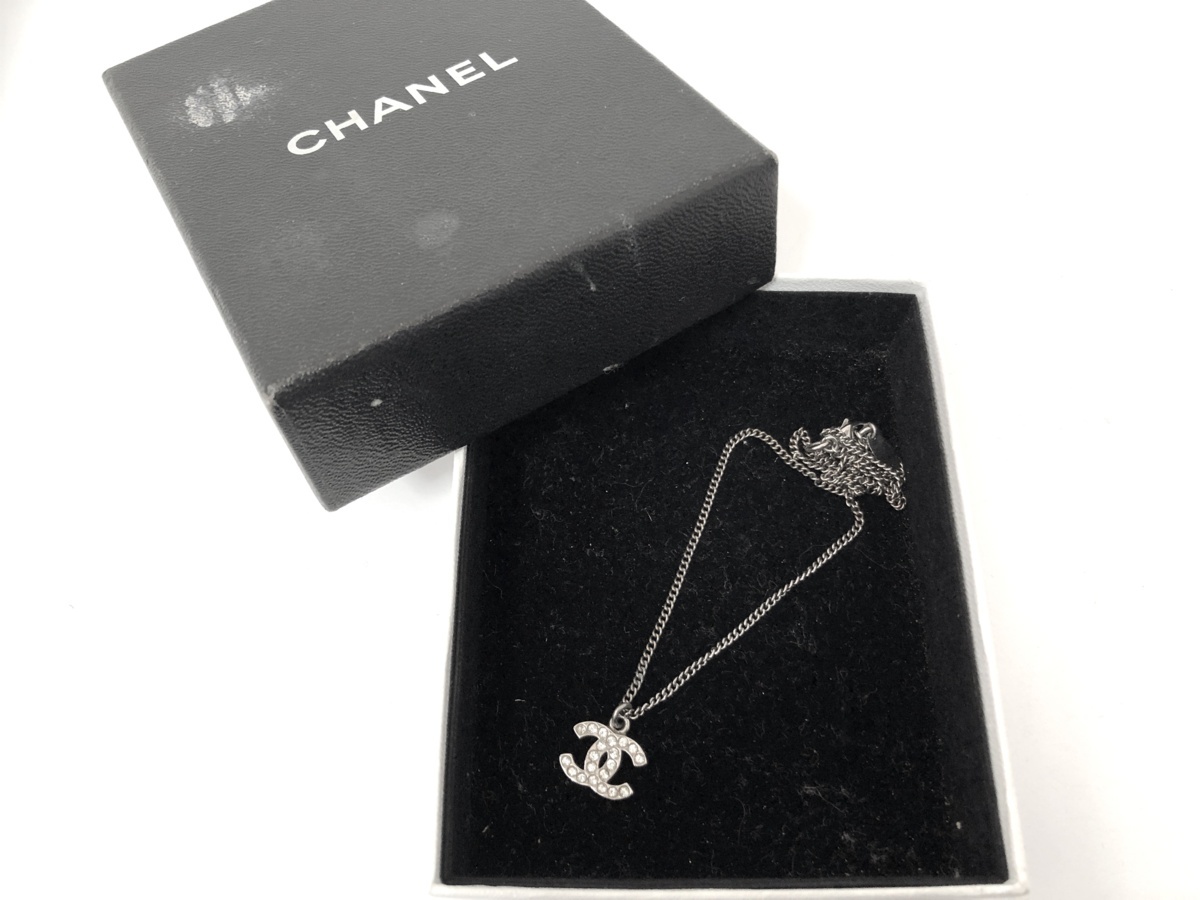 美品】CHANEL シャネル ネックレス 09V ラインストーン ココマーク 