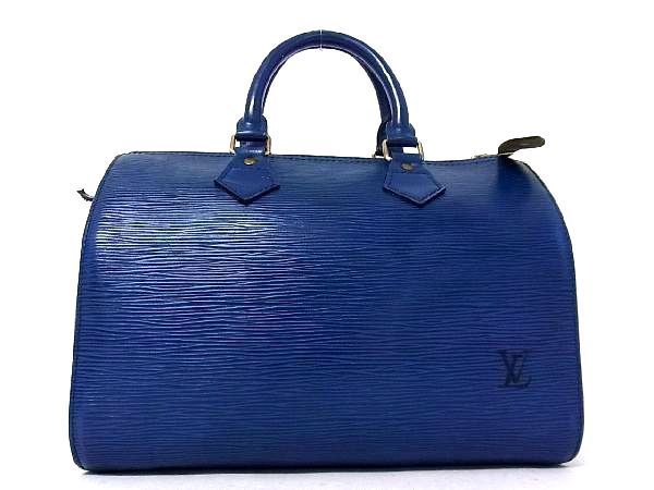 1円 ■美品■ LOUIS VUITTON ルイヴィトン M43015 エピ スピーディ25 ミニボストンバッグ ハンドバッグ トレドブルー I9446qL
