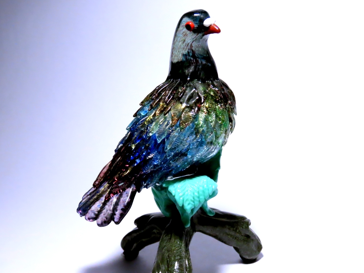 □ベネチアングラス 「鳩」 ヴェネチア ムラーノ 〈同梱対象商品
