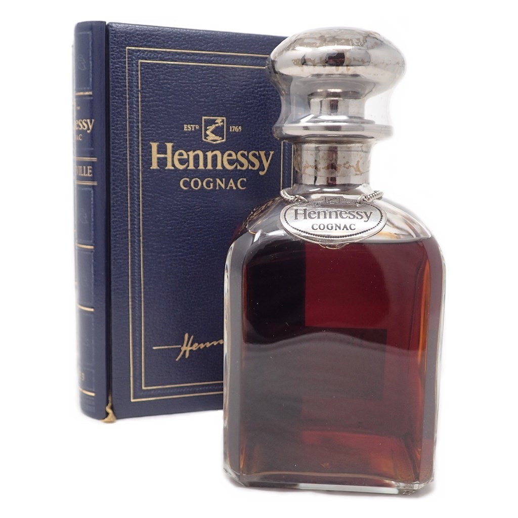 【希少・未開栓・箱付】ヘネシー シルバートップ ライブラリーデキャンタ ブック型 未開栓☆Hennessy ヘネシー シルバートップ ライブラリー デキャンタ