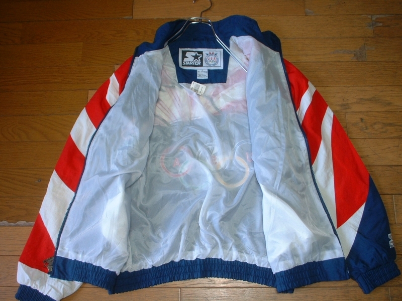 新品デッドストックUSA OLYMPIC by STARTERナイロンジャケット未使用M 