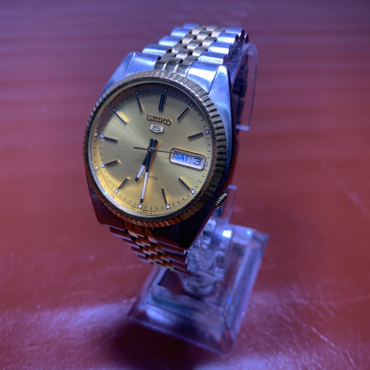 SEIKO 5 AUTOMATIC セイコー ファイブ オートマティック デイデイト 裏