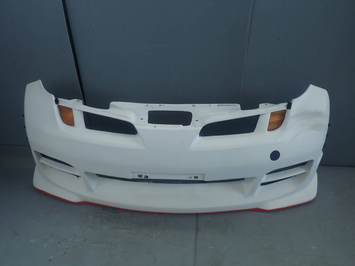 日産 K12 マーチ インパル？ フロントバンパー FRP 白マット塗装 エアロ 03-04-08-201