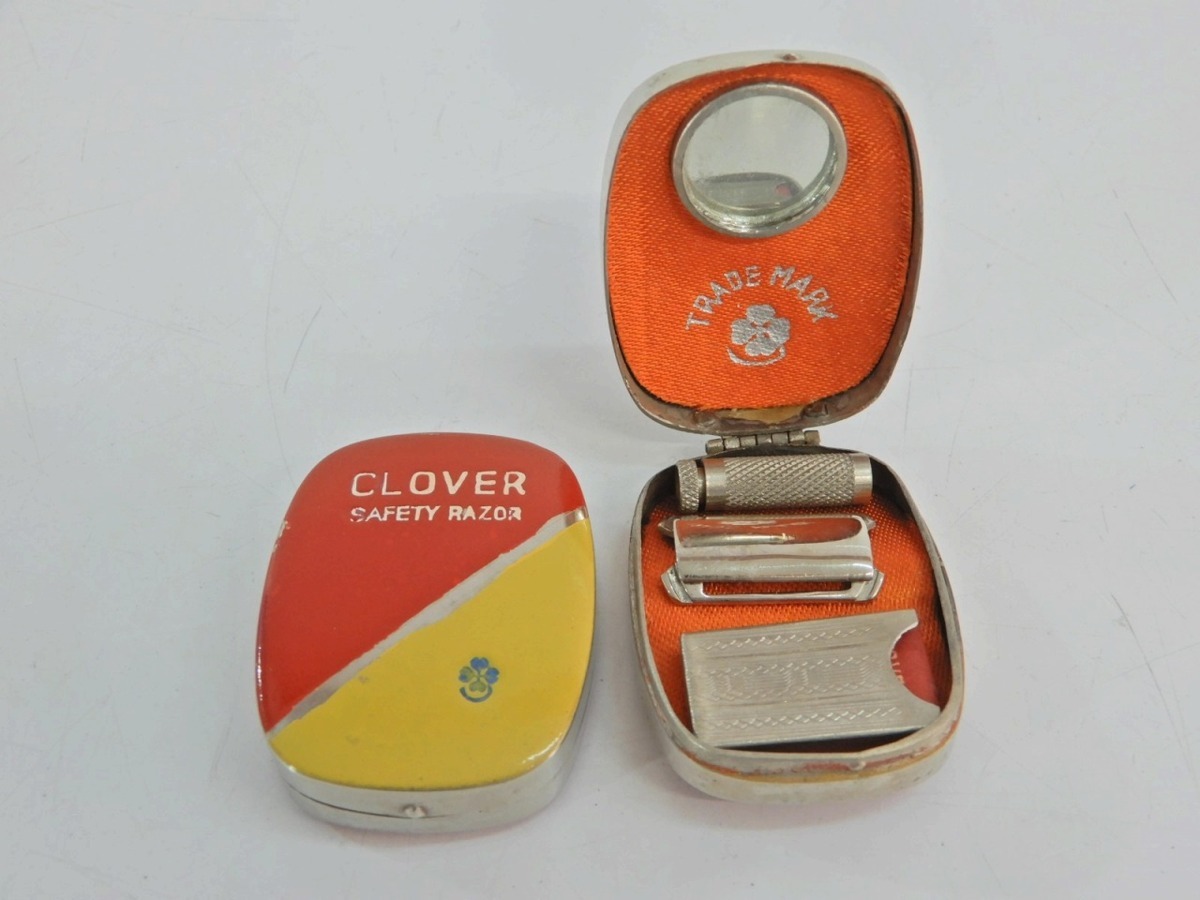 C410 品 Stropping Safety Razor E.T.MFG / CLOVER 携帯 髭剃り 2点 / FATHER 剃刀 ...