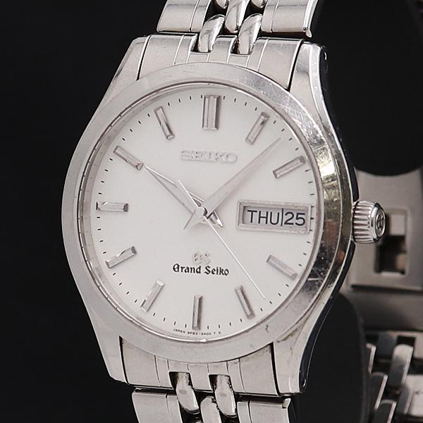 1円☆稼働◎良品【SEIKO/グランドセイコー】GS デイデイト ホワイト 