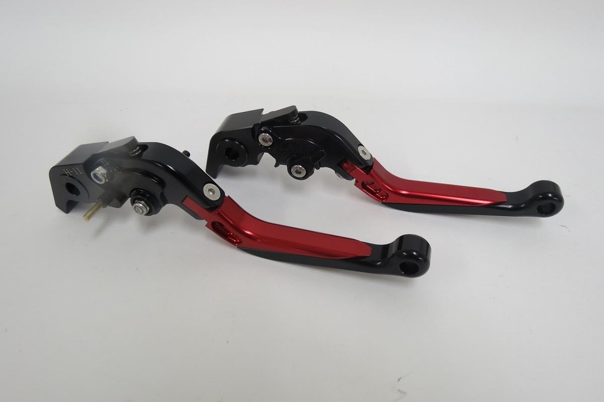 Ducati Diavel 1198 1098 MONSTER ビレットレバー ロング 黒×赤