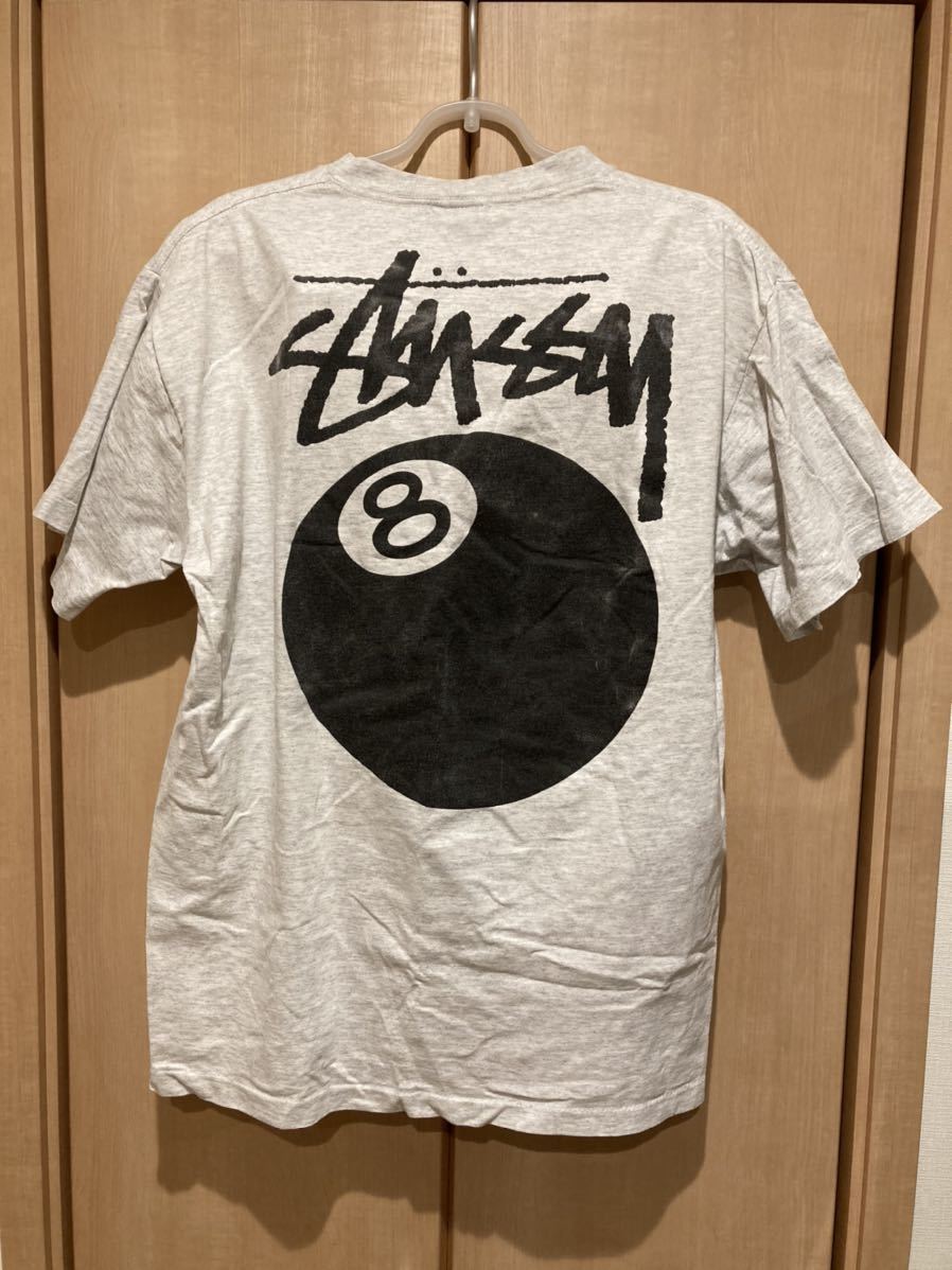 OLD STUSSY 8ボールTシャツ ステューシー エイトボールTee グレー L 