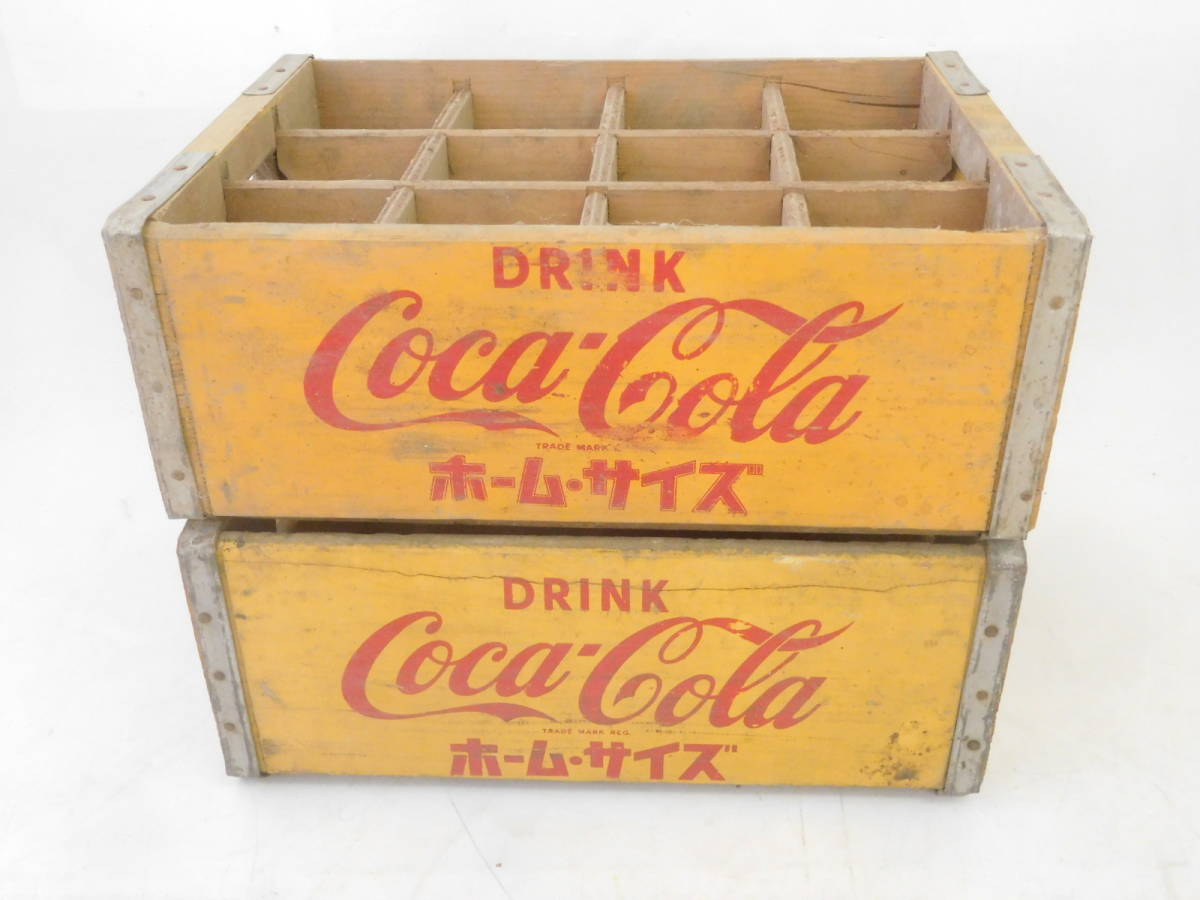 Coca-Cola 木製 2個セット アンティーク コカコーラ 希少】 コカコーラ