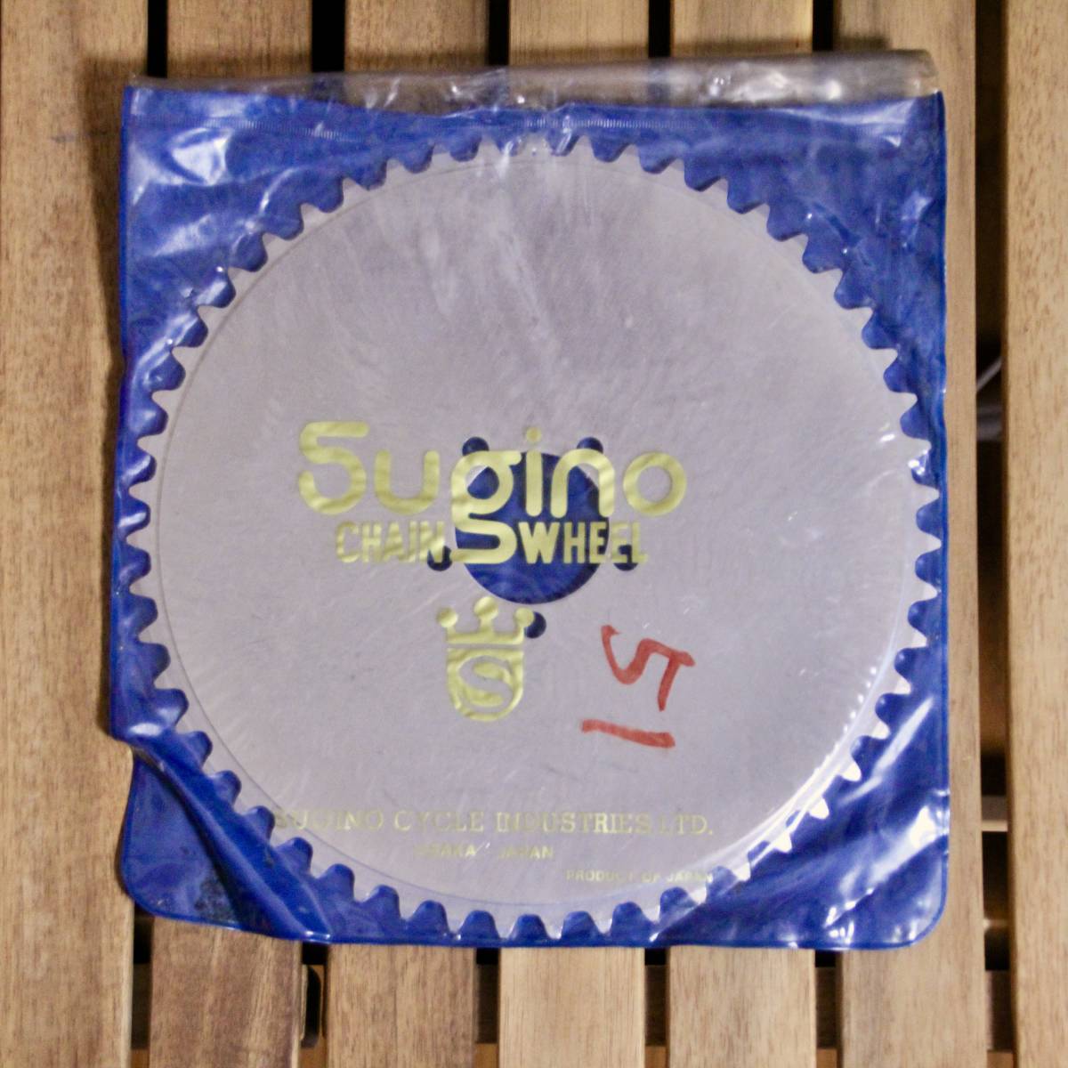 未使用 長期保管品 デッドストック スギノ SUGINO パターンレス チェーンリング 51T 薄歯 PX TA プロダイ