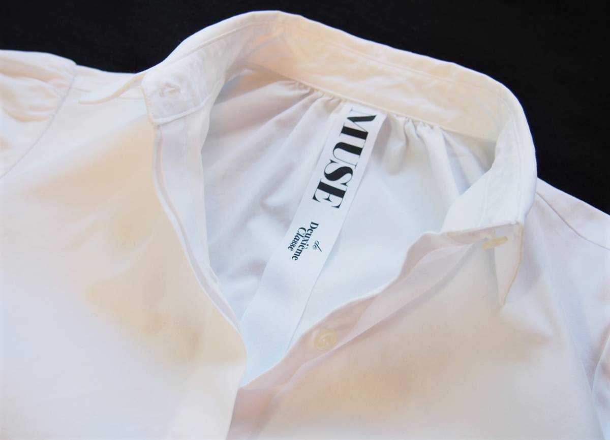 commedesgarcons 白丸襟パフスリーブブラウス