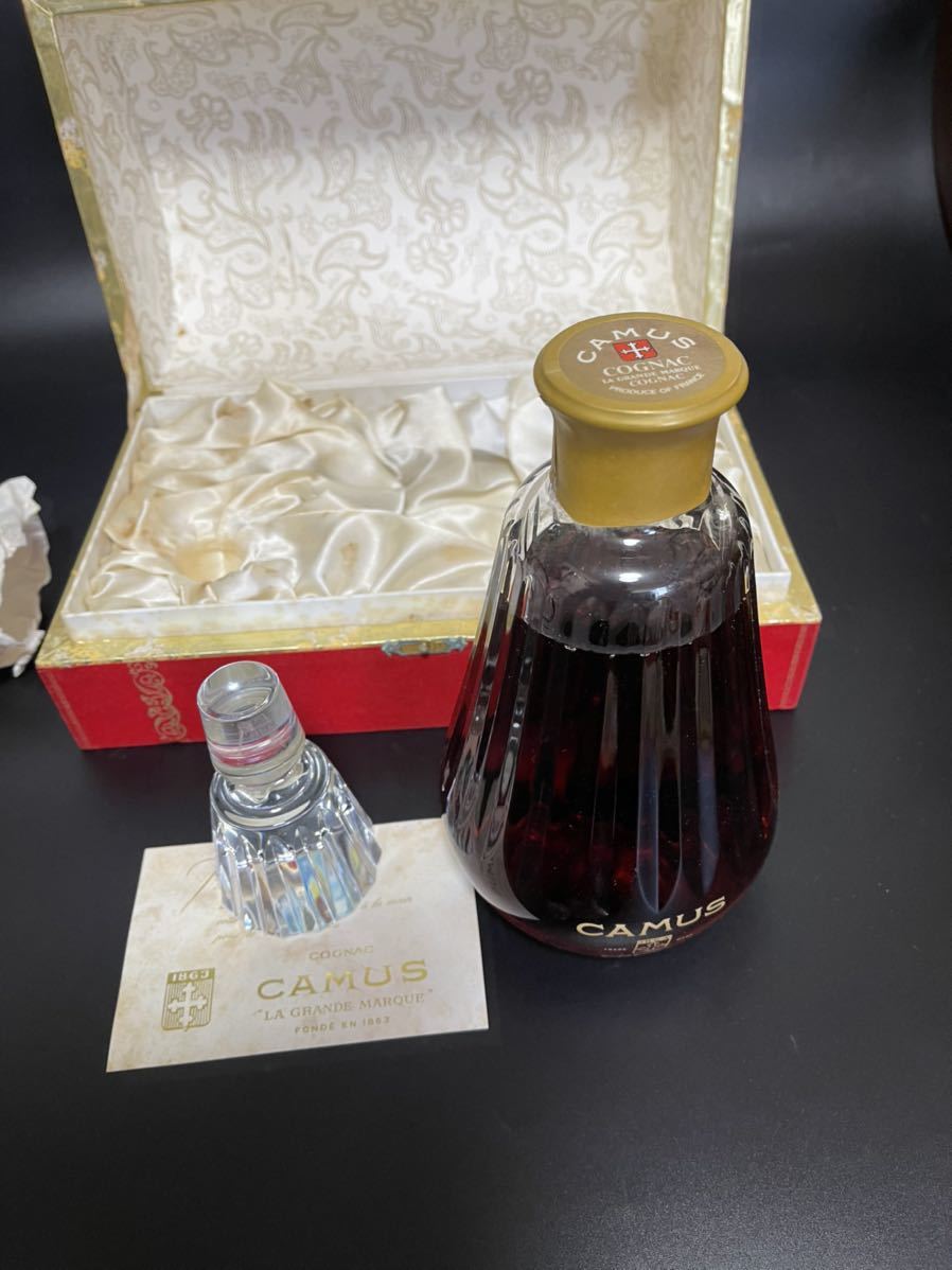 古酒 未開栓 カミュ カラフェ バカラボトル コニャック 1863 箱・替栓