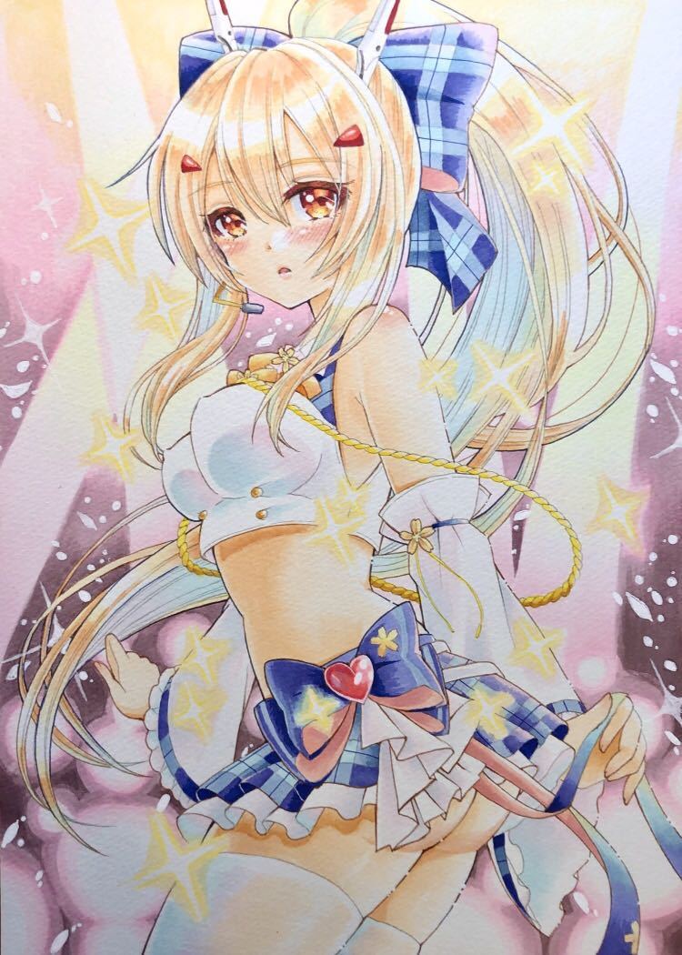 夕立 アズールレーン 手描きイラスト Yahoo!オークション - 夕立
