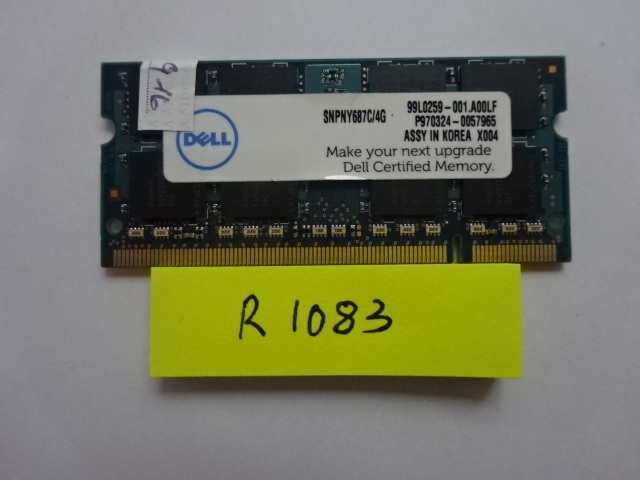 Hynix Memory ノート用 DDR2 4GB PC2 1枚 // R1083 4GB Hynix DDR2