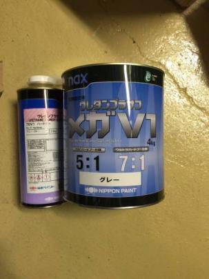 ウレタンプラサフ 日本ペイント メガV1 nax プロV1 グレー 4kg 下地 7