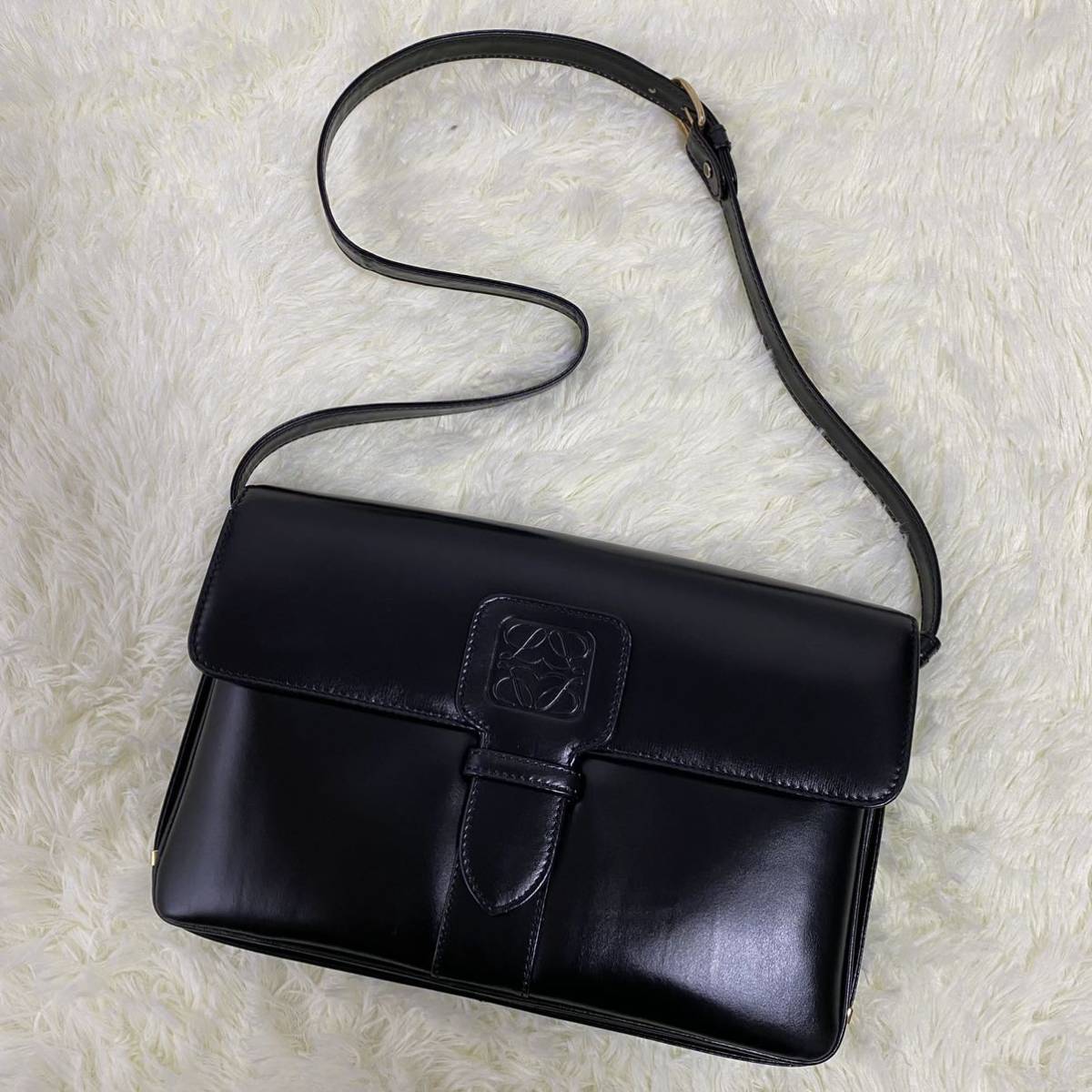 1円 □極美品□ LOEWE ロエベ ショッパー アナグラム スエード 1円 □極美品□ LOEWE ロエベ ショッパー アナグラム スエード