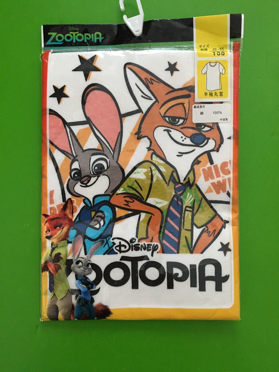 Zootopia 肌着 100 半袖丸首 Disney ズートピア ジュディ ポップス ニック ワイルド 子供 キッズ 男の子 タキヒョー 100 95 104cm 売買されたオークション情報 Yahooの商品情報をアーカイブ公開 オークファン Aucfan Com
