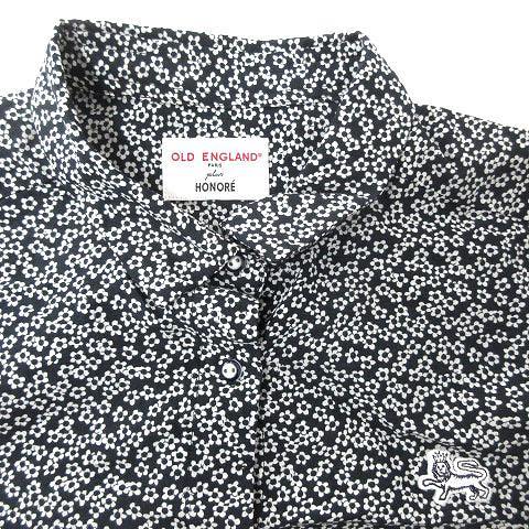 オールドイングランド OLD ENGLAND HONORE 花柄 シャツ 長袖 シルク 