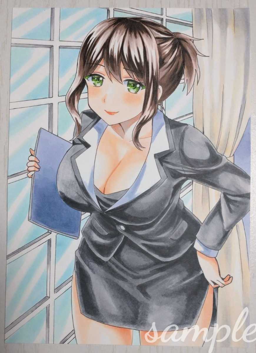 手描きイラスト オリジナル 〈秘書〉A5(手描きイラスト)｜売買された