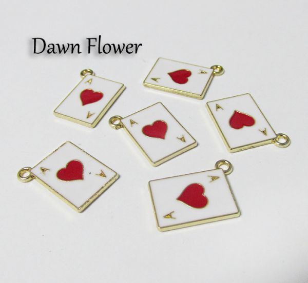 D 0360 10pcs トランプ ハートのエース 19 14mm ホワイト レッド チャーム 金属パーツ 売買されたオークション情報 Yahooの商品情報をアーカイブ公開 オークファン Aucfan Com