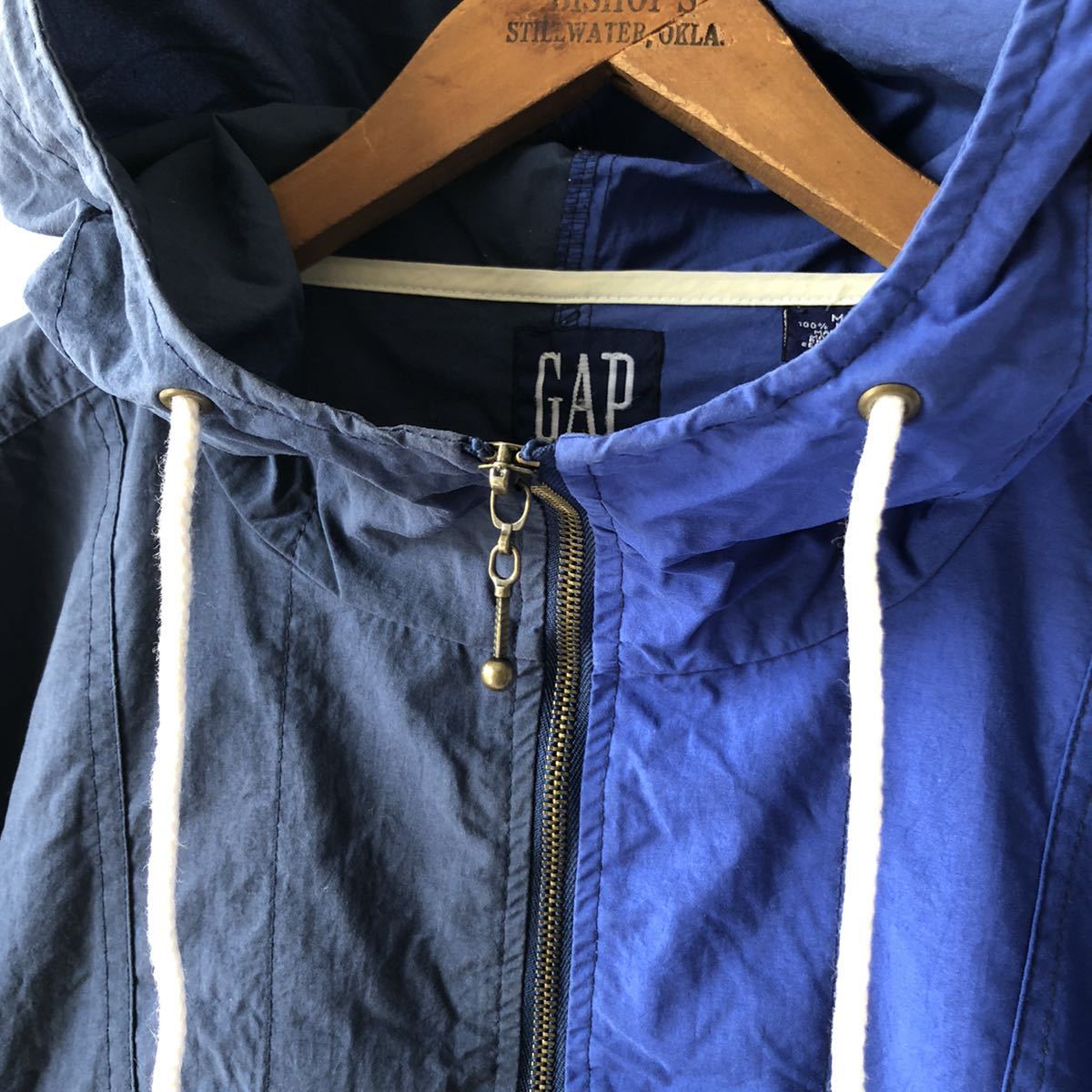 90s OLD GAP デカタグ 2トーン ナイロン アノラック M ビンテージ 90 