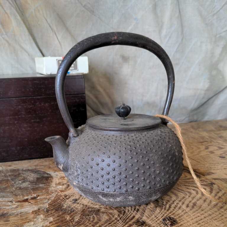 正寿堂 鉄瓶 茶道具 アンティーク 正寿堂 擂座模様 鉄瓶 【公式通販】