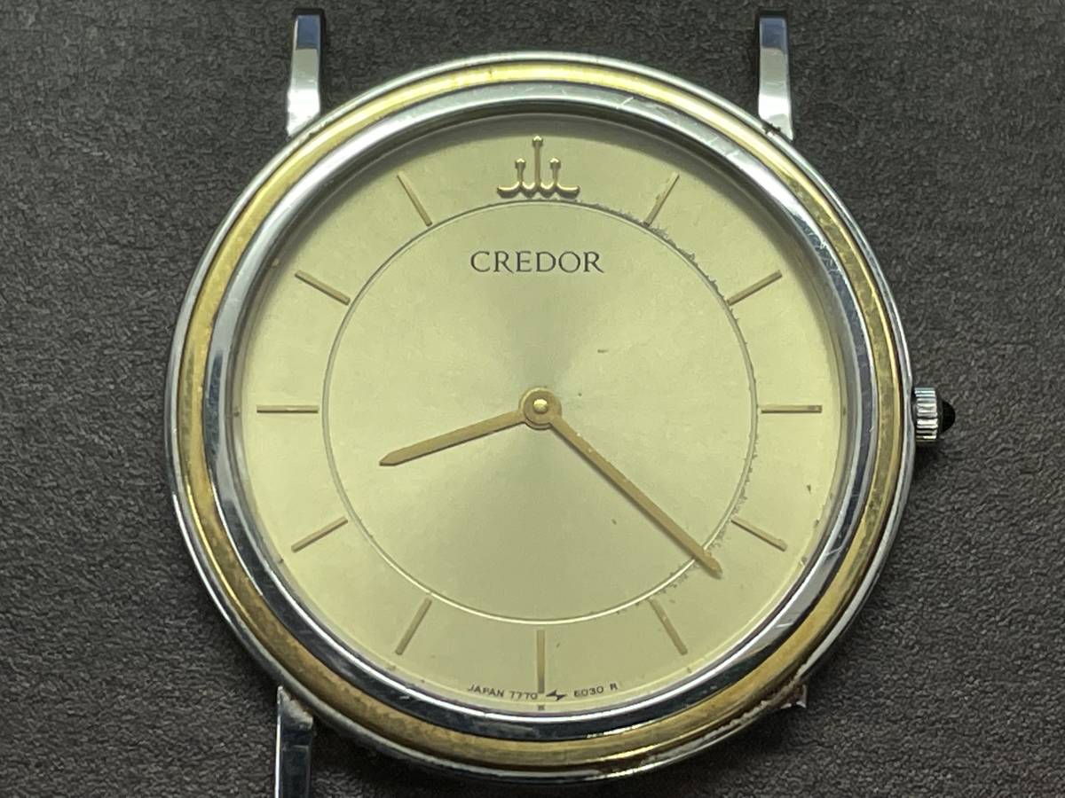 ○ SEIKO CREDOR セイコー クレドール 7770-6030 18KT SS クォーツ 