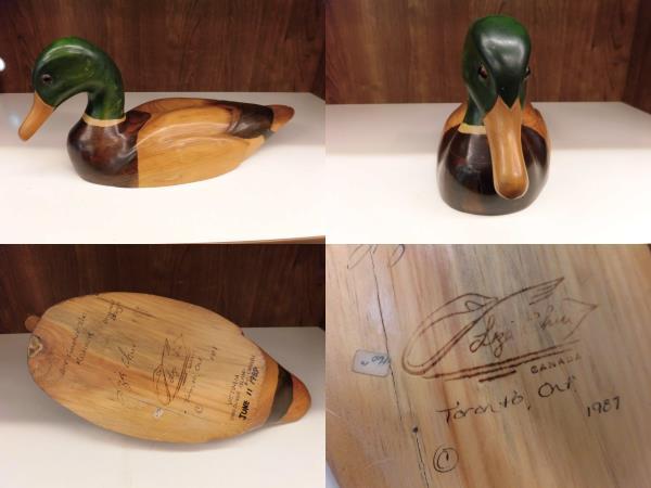 TSUBOGEN 坪源 鴨 カモ 木製オブジェ 鴨 デコイ 木製 置物 オブジェ