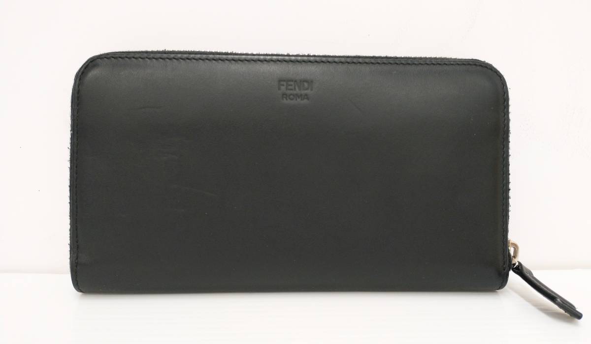 FENDI フェンディ モンスター バグズ ラウンドジップ メンズ 長財布