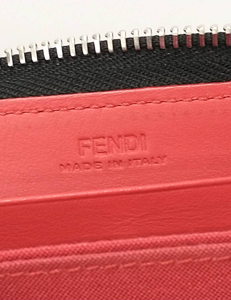 FENDI フェンディ モンスター バグズ ラウンドジップ メンズ 長財布