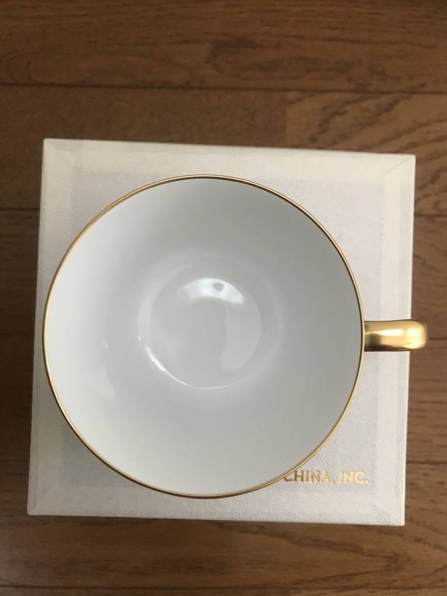 大倉陶園 色蒔き（ブルー）モーニングカップ＆ソーサー 1客 単品 箱