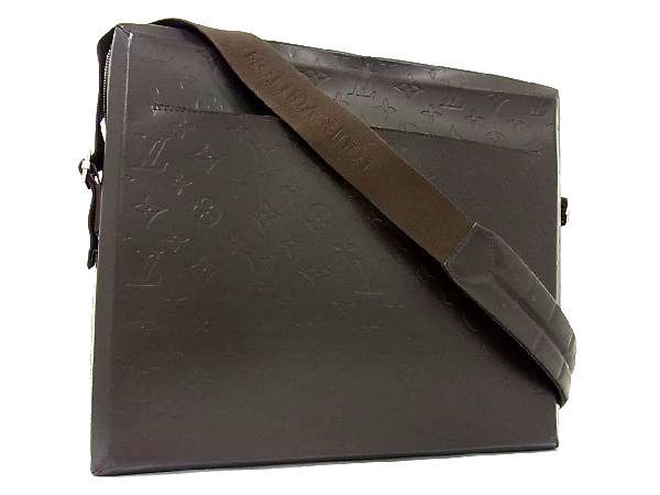 1円 ■美品■ LOUIS VUITTON ルイヴィトン M46530 モノグラム グラセ スティーブ ショルダーバッグ 斜めがけ メンズ ブラウン系 P4082bオ