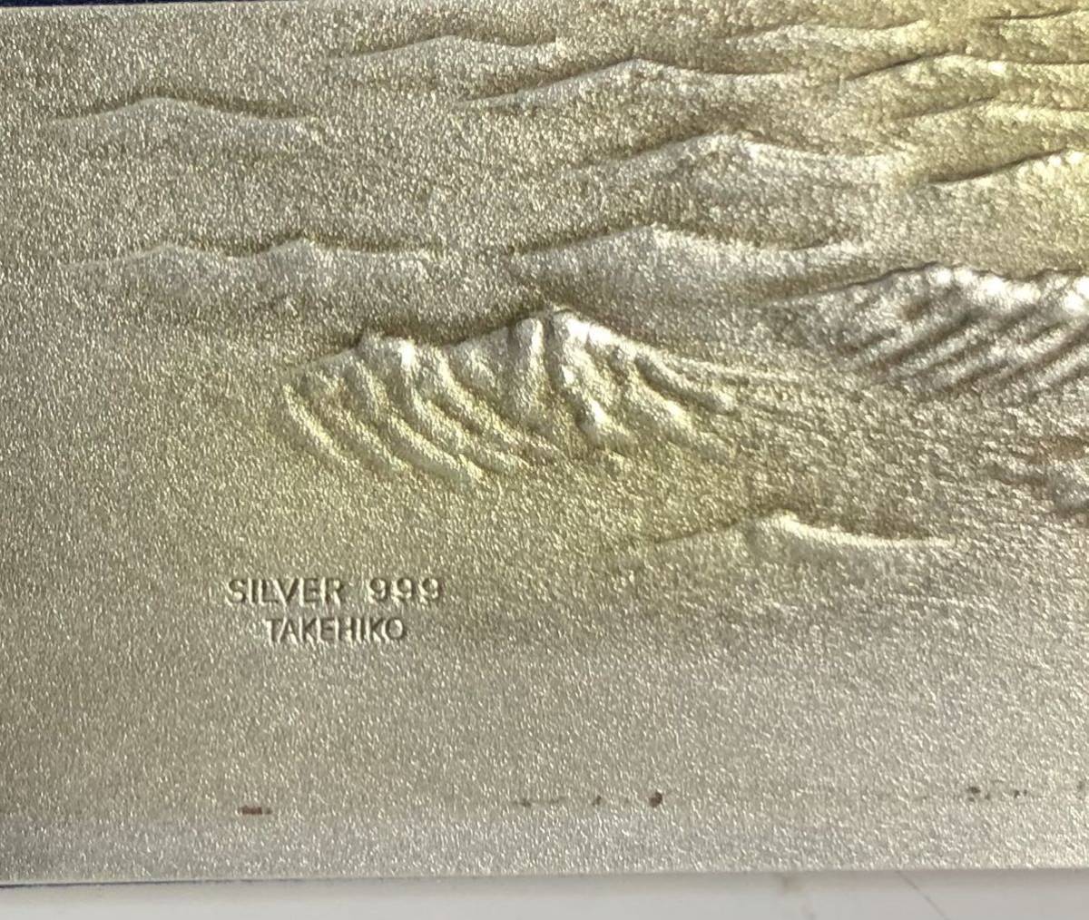 SILVER 額帆船 純銀 工匠 関武比古 silver 999 Takehiko刻印 TAKEHIKO
