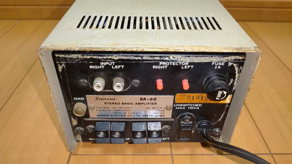 SANSUI BA-60 サンスイ アンプ (現状品 ジャンク) 現状品SANSUI 【公式
