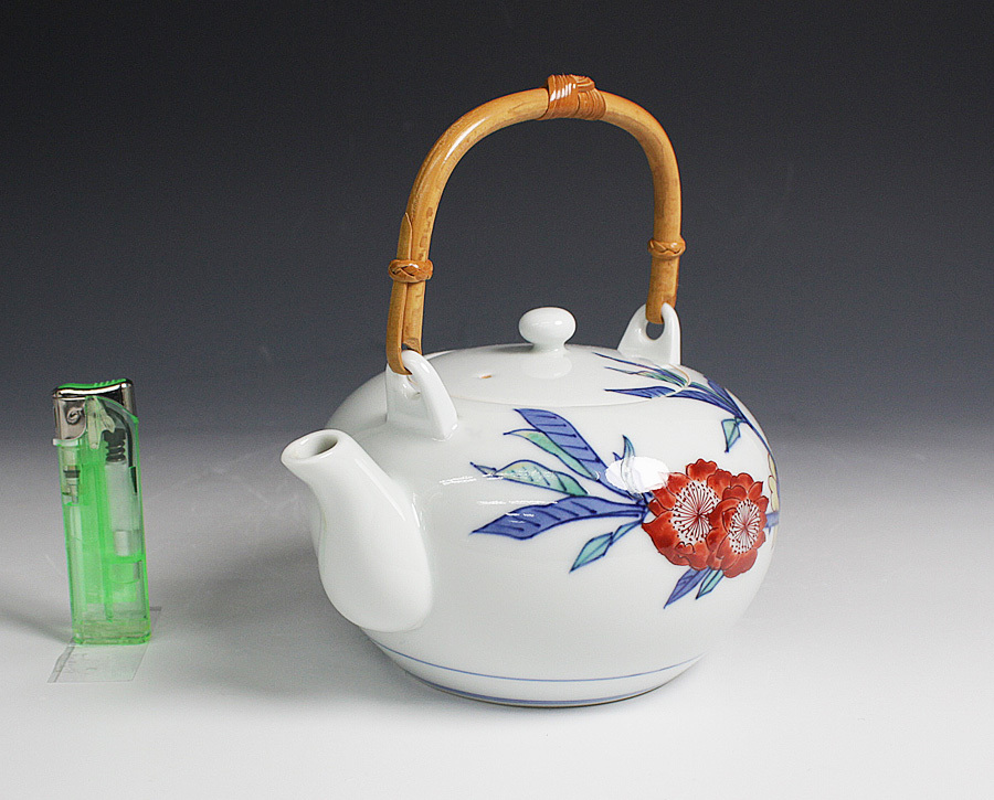 今泉今右衛門 人間国宝 十三代 染錦桃花絵茶器茶器揃