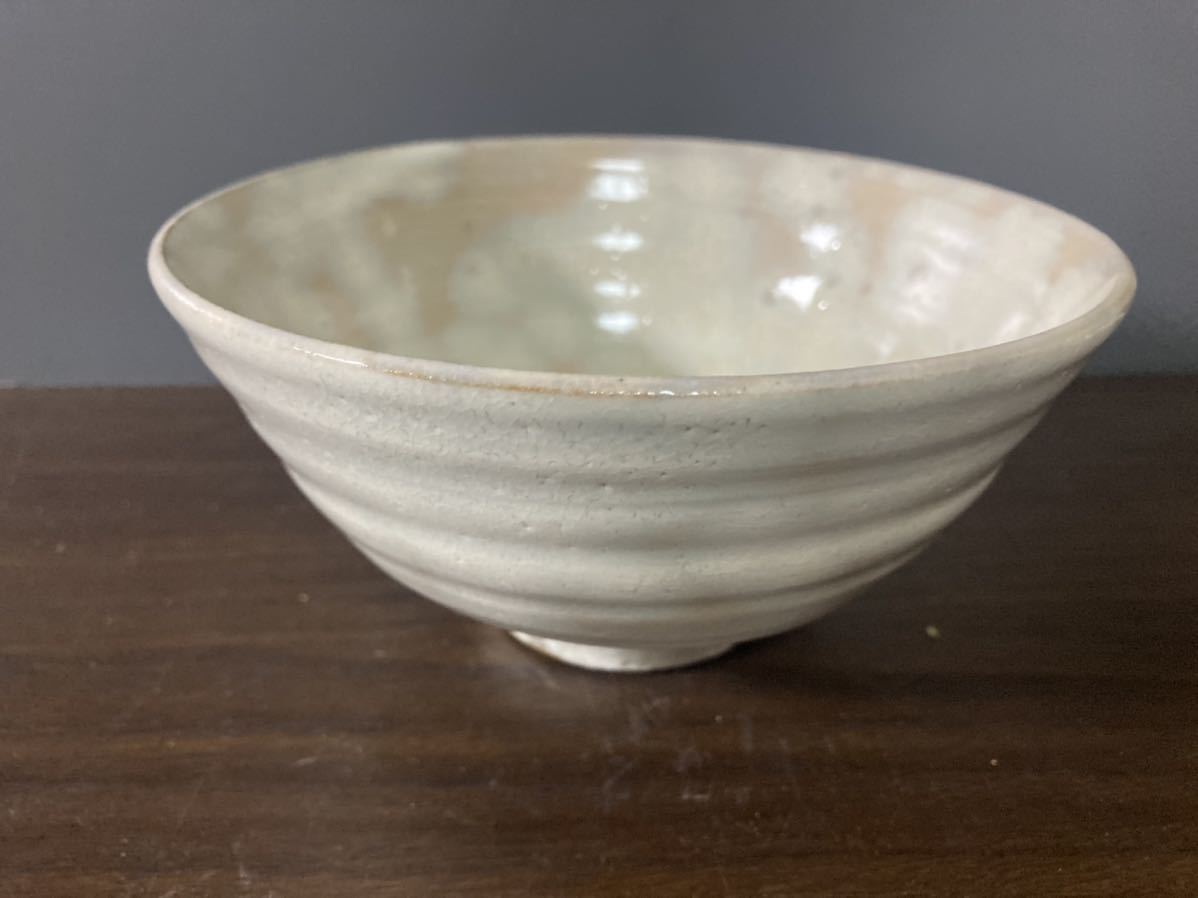 茶道具 茶碗 粉引 茶碗 平安 宇野徹作 京都 共箱 未使用 美品(茶碗