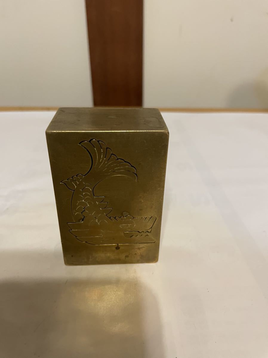 置物 文房具 文鎮 工芸品 装飾品 銅器 銅製 書道具 美術品 茶寵 : 書道
