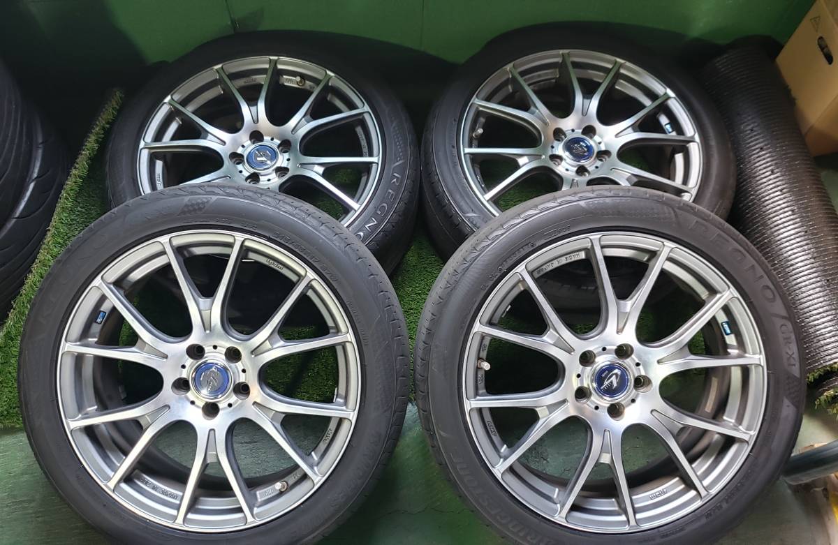 超激得，100%新品 ウェッズ レオニス Weds LEONIS １７&times;７J ＋４７ PCD１００ ２１５－４５－１７ ブリジストン 夏タイヤ ホイールセット(ラジアルタイヤ)｜売買されたオークション情報、yahooの商品情報をア 5穴