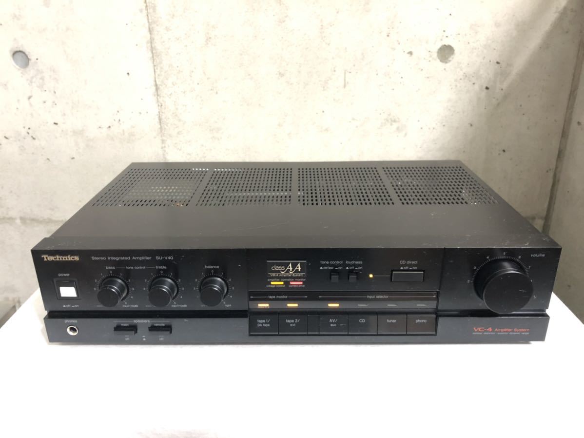 ◆現状品◆Technics テクニクス プリメインアンプ システムAMPLIFIER SU-V40 classAA 通電確認済