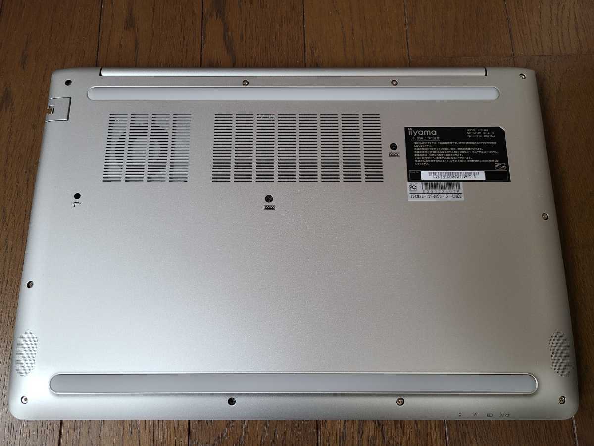 ジャンク品 iiyama ノートパソコン 13.3型 i5-8250U HDDSSD無し メモリ