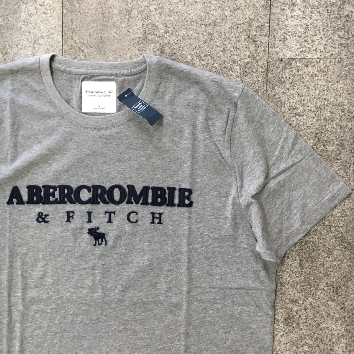 アバクロメンズのロゴ Tシャツ サイズｌグレー Lサイズ 売買されたオークション情報 Yahooの商品情報をアーカイブ公開 オークファン Aucfan Com